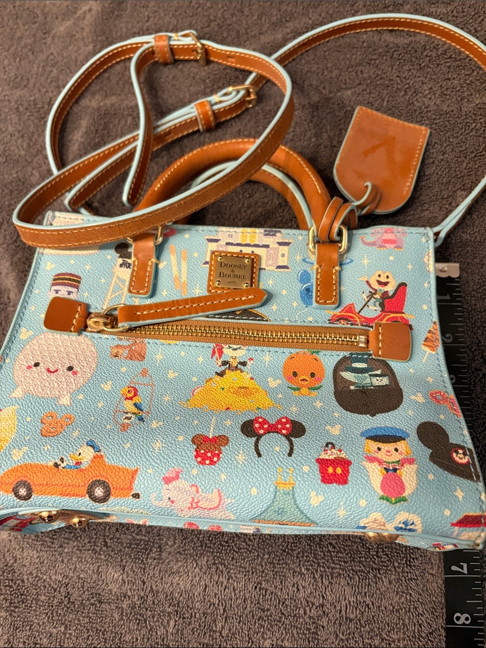 Dooney & Bourke Light Blue Disney Tsum Tsum Mini Satchel - Picture 4 of 5